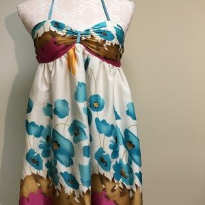 Flirty babydoll style halter dress EUC